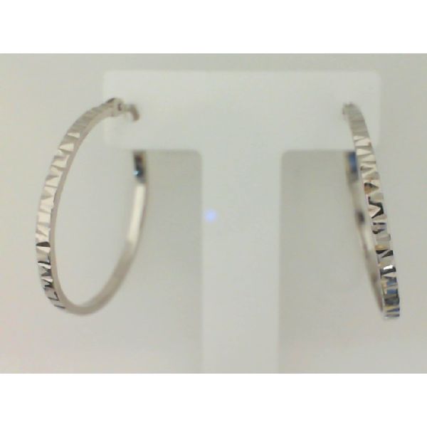 10K White Gold Slim Hoops Vandenbergs Fine Jewellery Winnipeg, MB