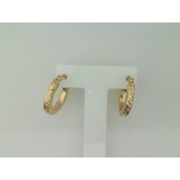 10K Yellow Gold Diamond-Cut Mini Hoops Vandenbergs Fine Jewellery Winnipeg, MB