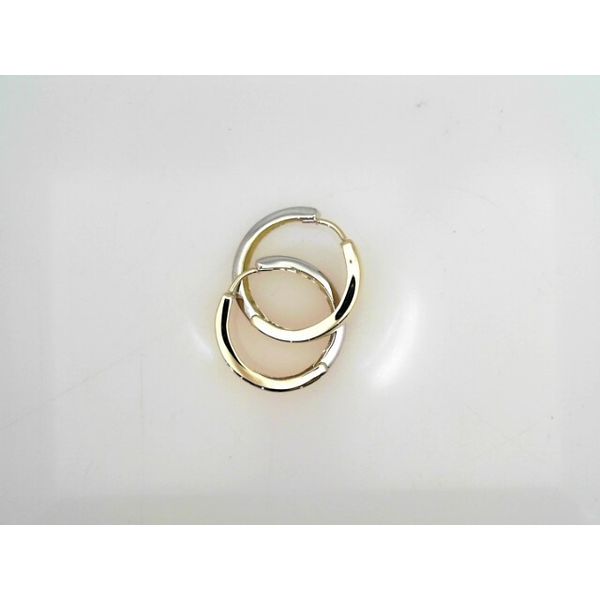 10K Two-Tone Polished Hoops Vandenbergs Fine Jewellery Winnipeg, MB