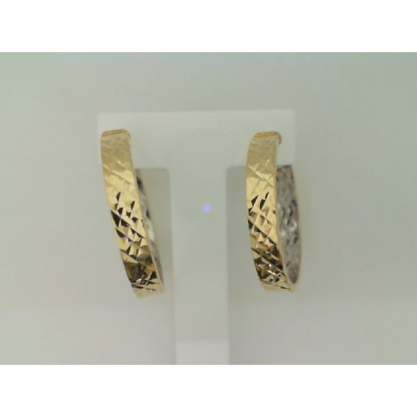 10K Two-Tone Diamond Cut Hoops Vandenbergs Fine Jewellery Winnipeg, MB
