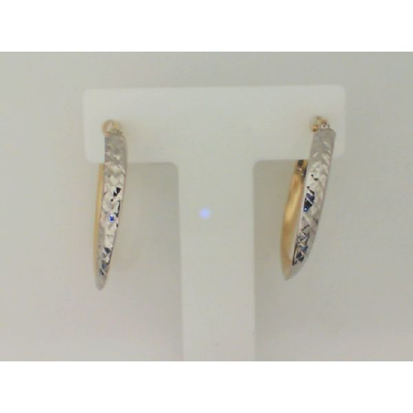 10K Two-Tone Diamond Cut Hoops Vandenbergs Fine Jewellery Winnipeg, MB