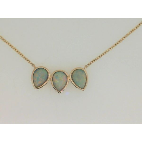 14K Gold Australian Opal Necklace Vandenbergs Fine Jewellery Winnipeg, MB