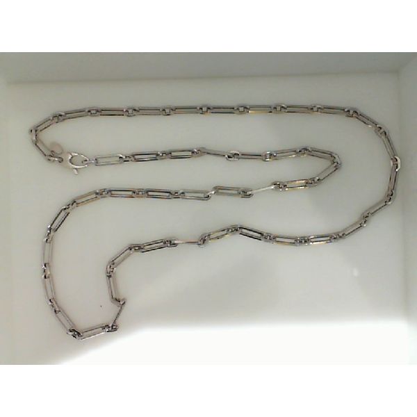 14K White Gold Paperclip Chain Vandenbergs Fine Jewellery Winnipeg, MB