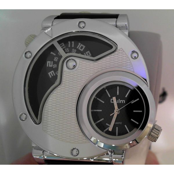 Oulm Black Leather Watch Vandenbergs Fine Jewellery Winnipeg, MB