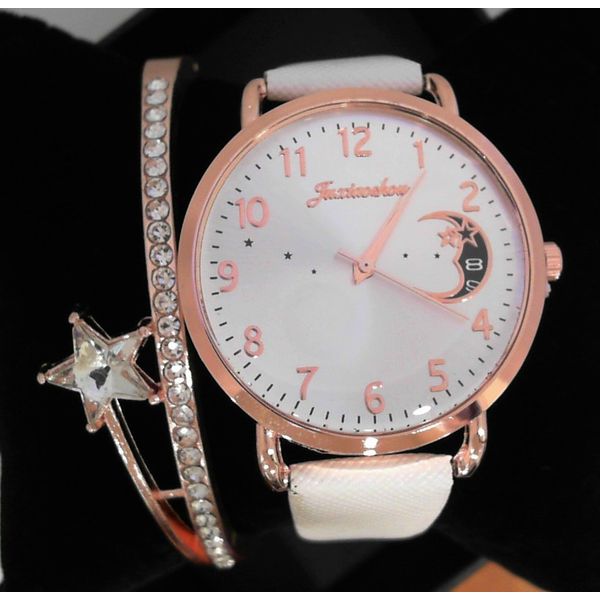 Rose Moon & Stars Watch and Bracelet Set Vandenbergs Fine Jewellery Winnipeg, MB