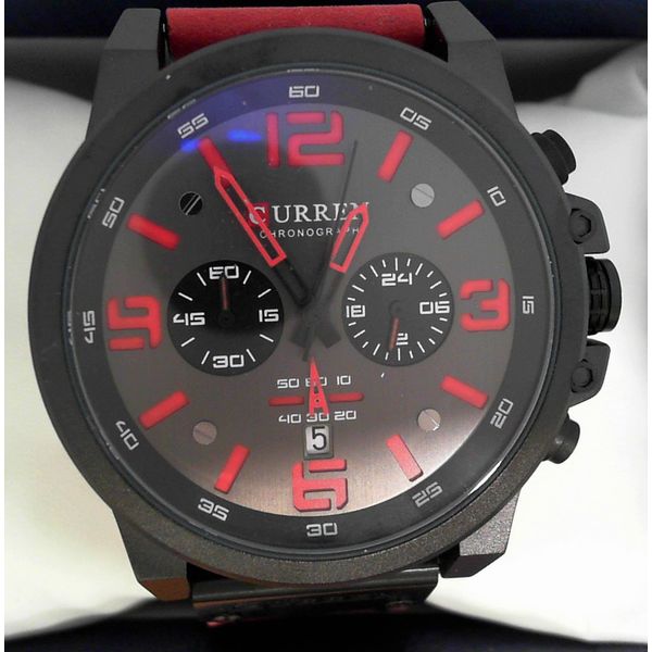 Curren Black & Red Watch Vandenbergs Fine Jewellery Winnipeg, MB