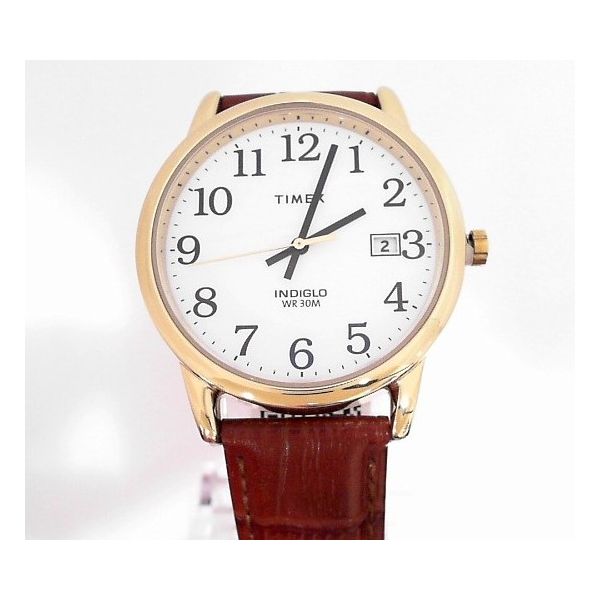 Timex Easy Reader Brown Leather Strap Watch Vandenbergs Fine Jewellery Winnipeg, MB