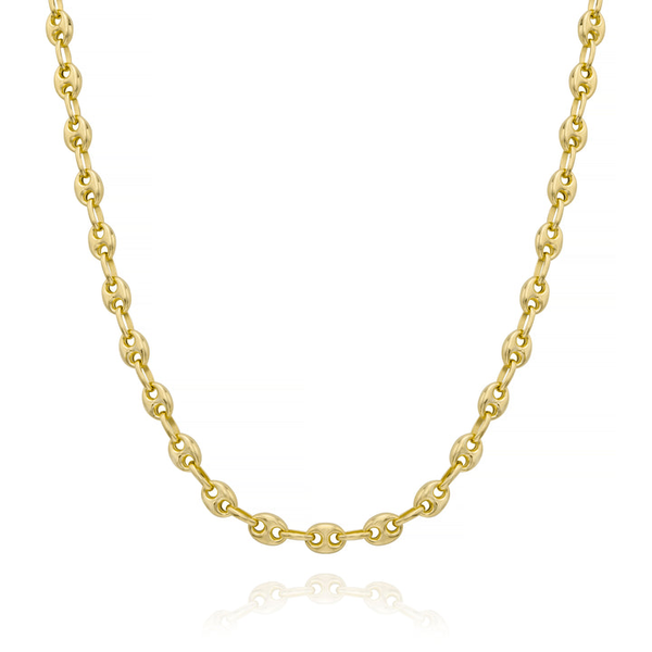 14K Gold Plated Coffee Bean Link Necklace Vandenbergs Fine Jewellery Winnipeg, MB