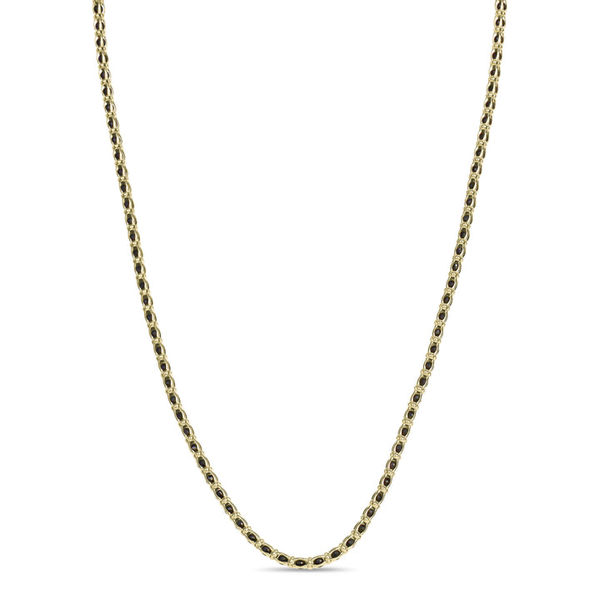 14K Gold Plated Black Bead Link Necklace Vandenbergs Fine Jewellery Winnipeg, MB