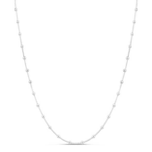 Sterling Silver Beaded Snake Chain Necklace Vandenbergs Fine Jewellery Winnipeg, MB