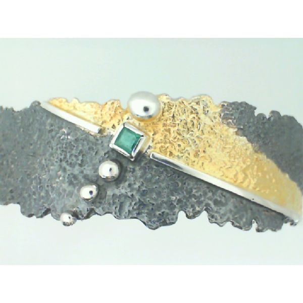 Handcrafted Emerald Cuff Bracelet Vandenbergs Fine Jewellery Winnipeg, MB