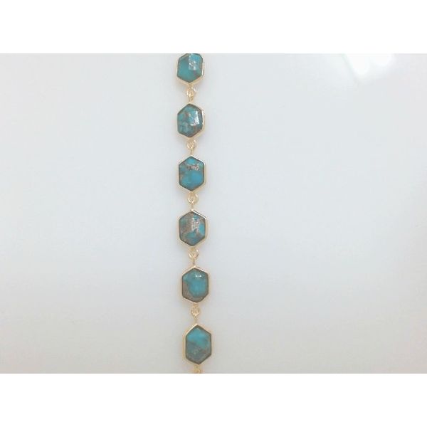 Hexagonal Turquoise Bracelet Vandenbergs Fine Jewellery Winnipeg, MB