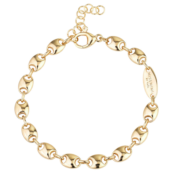 14K Gold Plated Coffee Bean Link Bracelet Vandenbergs Fine Jewellery Winnipeg, MB
