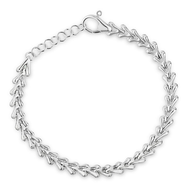 Sterling Silver Flat Heart Link Bracelet Vandenbergs Fine Jewellery Winnipeg, MB