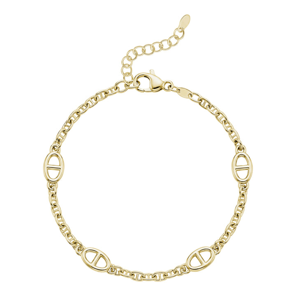 14K Gold Plated Mariner Link Bracelet Vandenbergs Fine Jewellery Winnipeg, MB