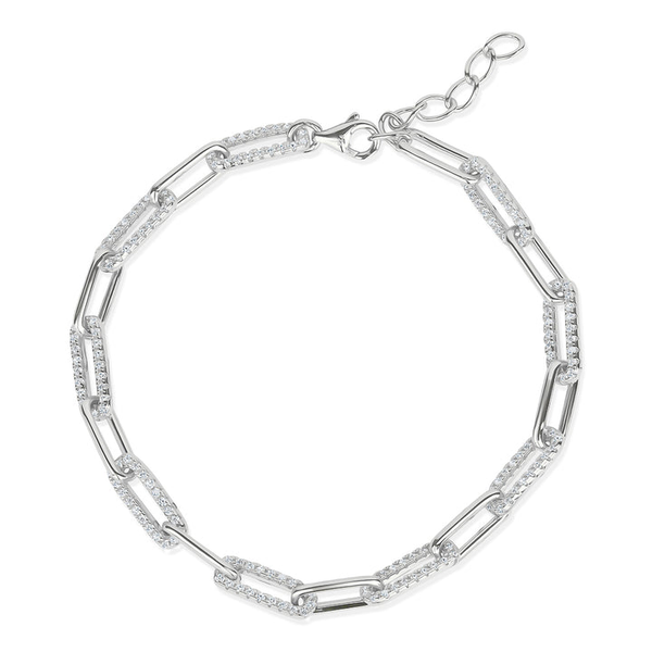 Sterling Silver CZ Paperclip Bracelet Vandenbergs Fine Jewellery Winnipeg, MB