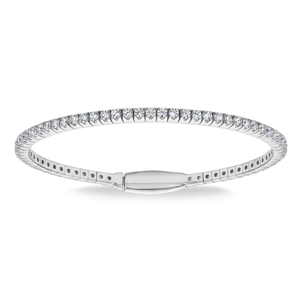 Sterling Silver CZ Tennis Bangle Bracelet Vandenbergs Fine Jewellery Winnipeg, MB