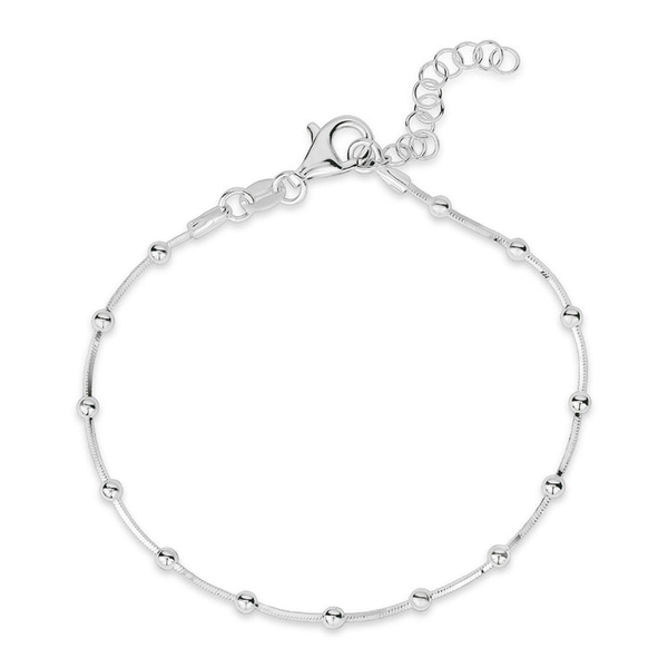 Sterling Silver Beaded Snake Chain Bracelet Vandenbergs Fine Jewellery Winnipeg, MB