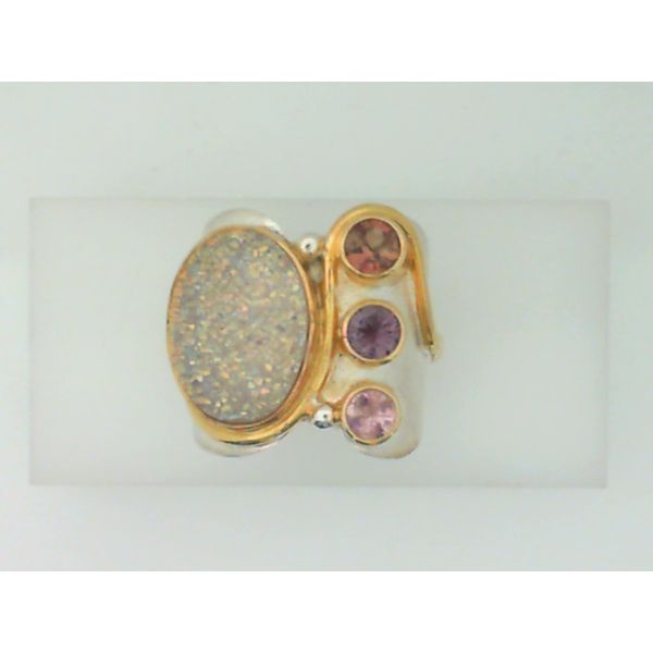 Druzy & Pink Tourmaline Ring Vandenbergs Fine Jewellery Winnipeg, MB