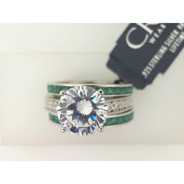 CZ & Emerald Ring Set Vandenbergs Fine Jewellery Winnipeg, MB