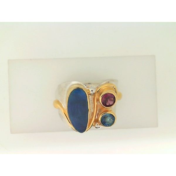 Sterling Silver & 22K Gold Vermeil Multi-Stone Ring Vandenbergs Fine Jewellery Winnipeg, MB