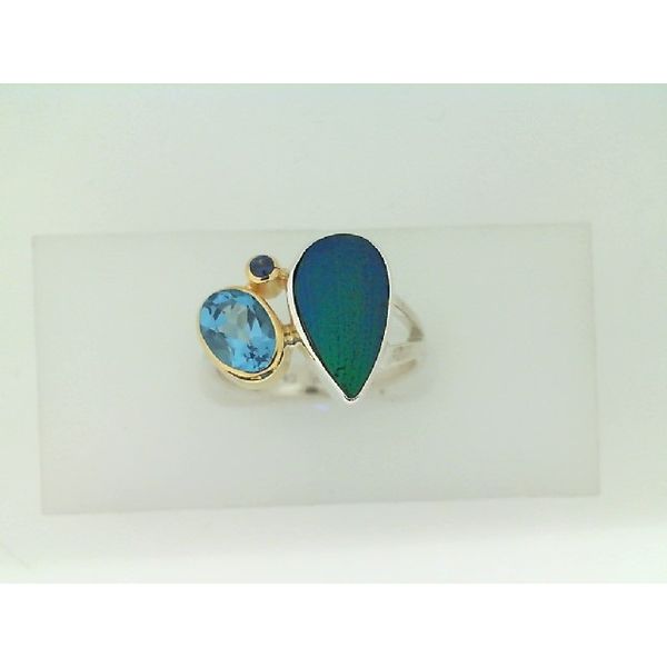 Sterling Silver & 22K Gold Vermeil Multi-Stone Ring Vandenbergs Fine Jewellery Winnipeg, MB