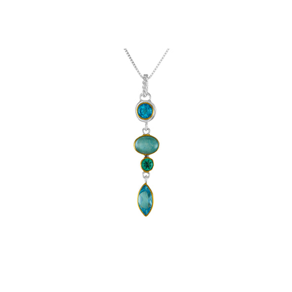 Amazonite & Blue Topaz Pendant Vandenbergs Fine Jewellery Winnipeg, MB
