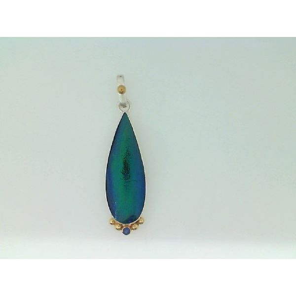 Black Mother of Pearl & Sapphire Pendant Vandenbergs Fine Jewellery Winnipeg, MB