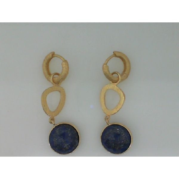 18K Gold Vermeil Plated Lapis Lazuli Earrings Vandenbergs Fine Jewellery Winnipeg, MB