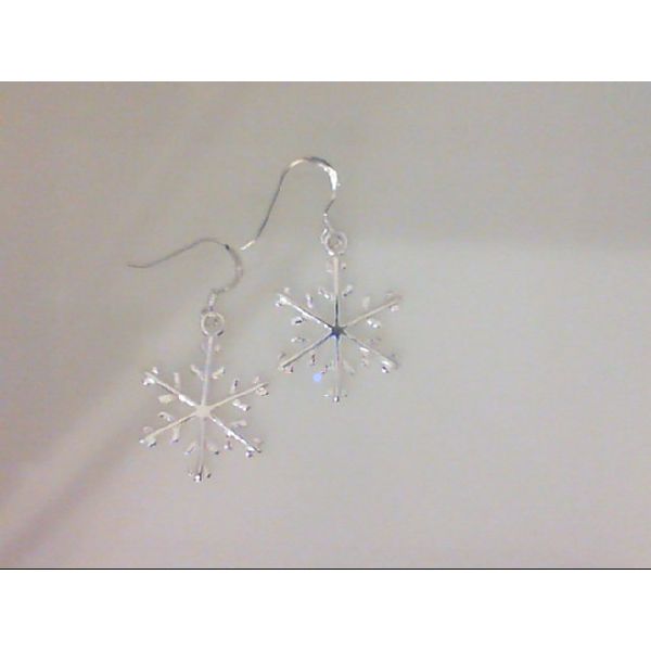 Sterling Silver Snowflake Earrings Image 2 Vandenbergs Fine Jewellery Winnipeg, MB