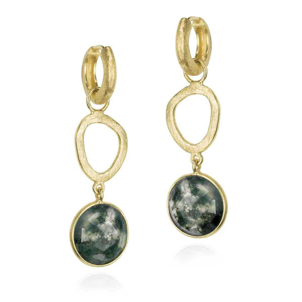 Moss Agate "Luna" Earrings Vandenbergs Fine Jewellery Winnipeg, MB