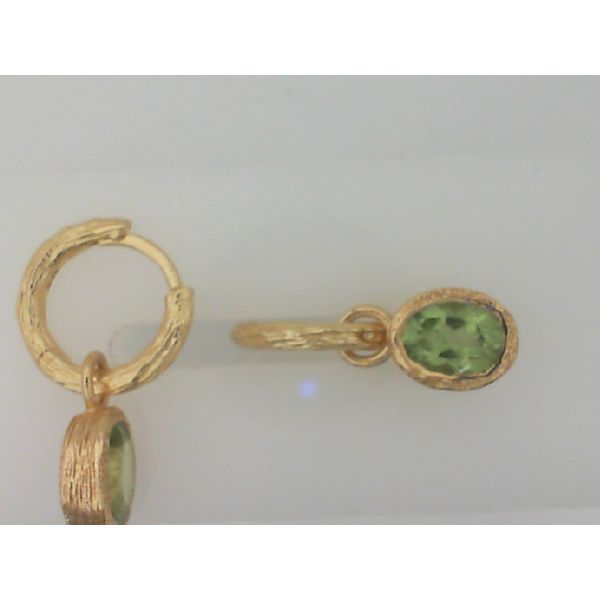 Oval Peridot Charm Hoops Vandenbergs Fine Jewellery Winnipeg, MB