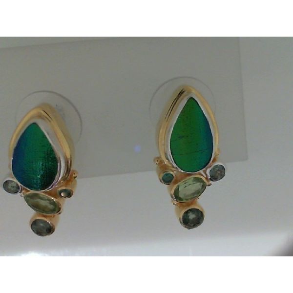 Beetle Wing & Gemstone Earrings Vandenbergs Fine Jewellery Winnipeg, MB