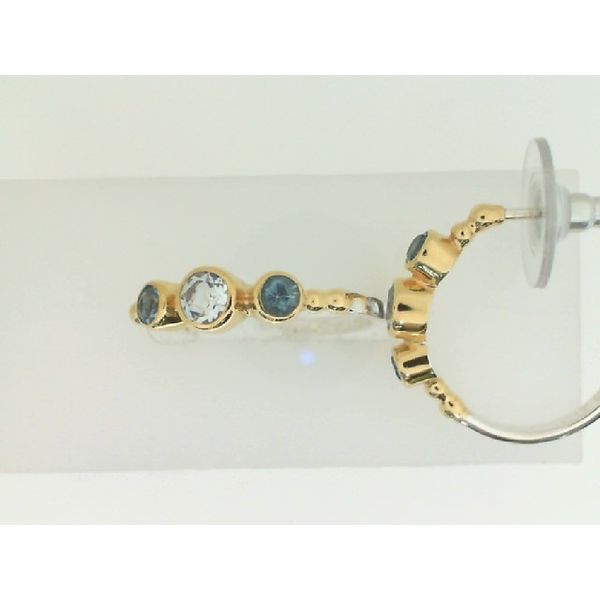 Two-Tone Blue Topaz Hoop Earrings Vandenbergs Fine Jewellery Winnipeg, MB