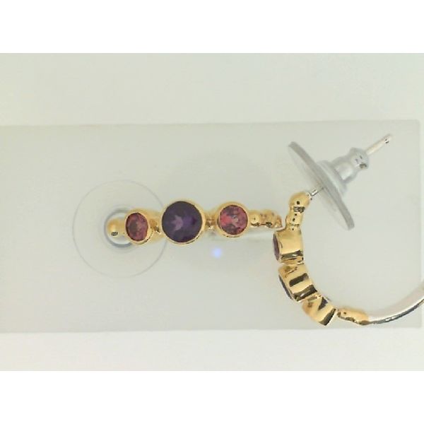 Two-Tone Amethyst & Garnet Hoops Vandenbergs Fine Jewellery Winnipeg, MB