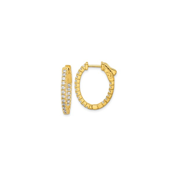 Gold Plated CZ Oval Hoops Vandenbergs Fine Jewellery Winnipeg, MB