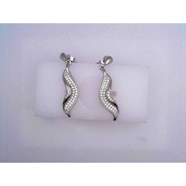 Sterling Silver CZ Drop Earrings Vandenbergs Fine Jewellery Winnipeg, MB