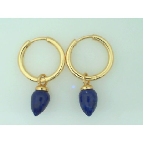 Lapis Lazuli Pendulum Charm Hoops Vandenbergs Fine Jewellery Winnipeg, MB