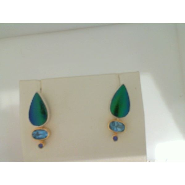 Sterling Silver & 22K Gold Vermeil Multi-Stone Earrings Vandenbergs Fine Jewellery Winnipeg, MB