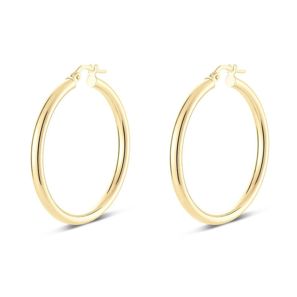 14K Gold Plated Round Tube Hoops Vandenbergs Fine Jewellery Winnipeg, MB