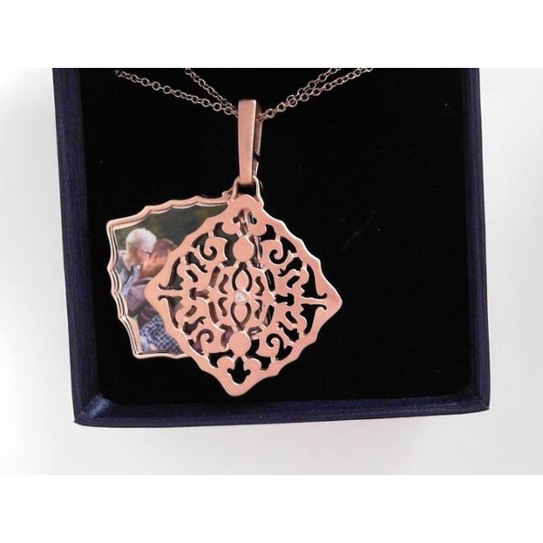 Rose Plated Diamond Locket Vandenbergs Fine Jewellery Winnipeg, MB