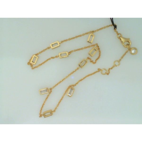 Gold Plated CZ Station Anklet Vandenbergs Fine Jewellery Winnipeg, MB