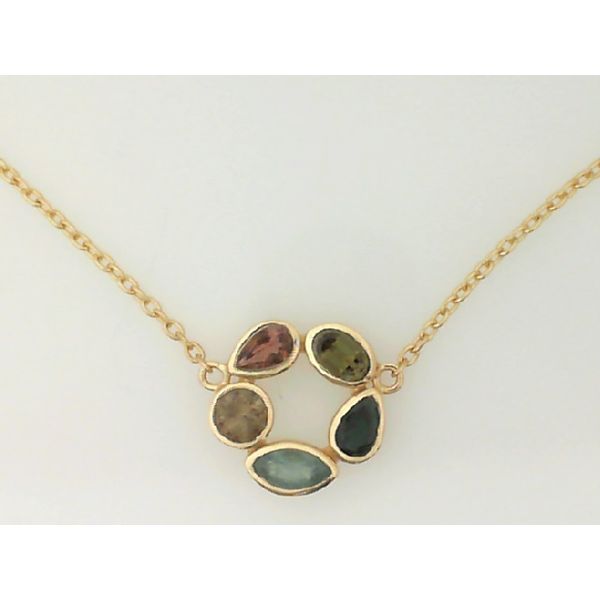 Multi Tourmaline Floral Necklace Vandenbergs Fine Jewellery Winnipeg, MB