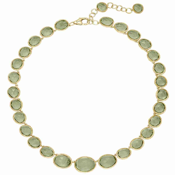 18K Gold Vermeil Green Amethyst Necklace Vandenbergs Fine Jewellery Winnipeg, MB