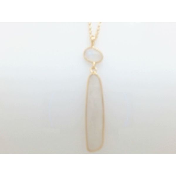 Rainbow Moonstone Drop Necklace Vandenbergs Fine Jewellery Winnipeg, MB
