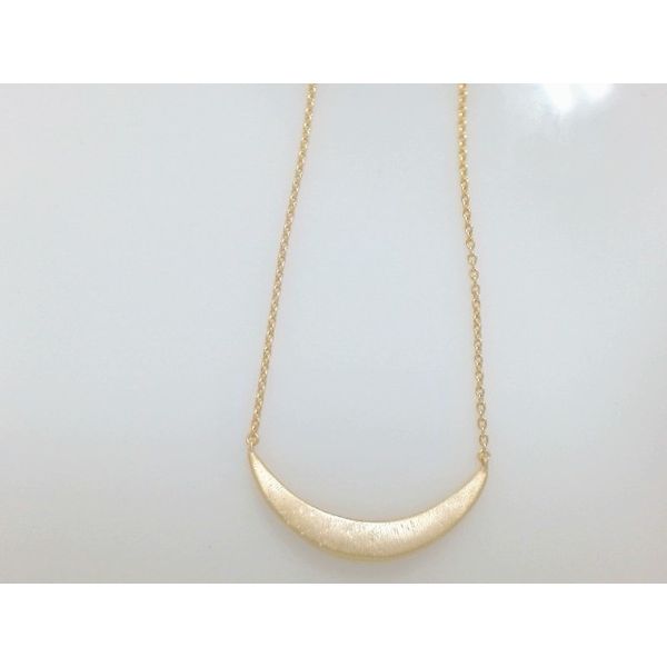 Gold Plated Curved Bar Necklace Vandenbergs Fine Jewellery Winnipeg, MB