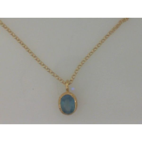 Oval Aquamarine Necklace Vandenbergs Fine Jewellery Winnipeg, MB