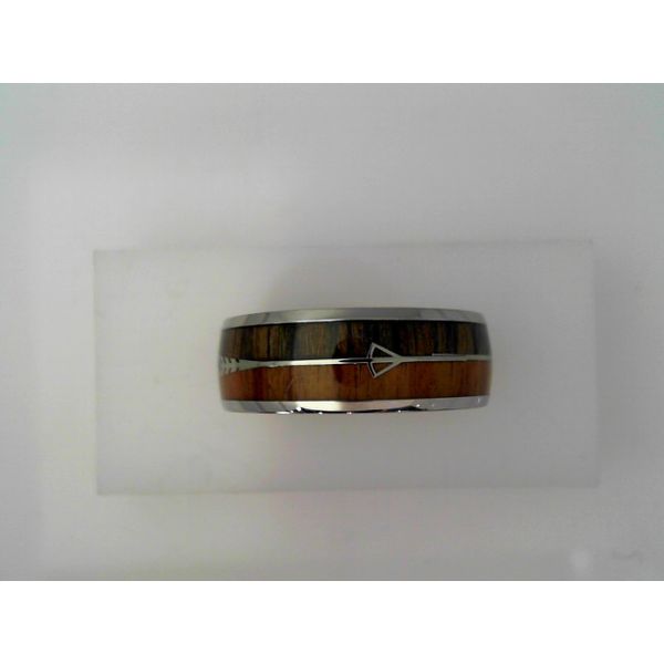Stainless Steel Wood Inlay Arrow Band Vandenbergs Fine Jewellery Winnipeg, MB