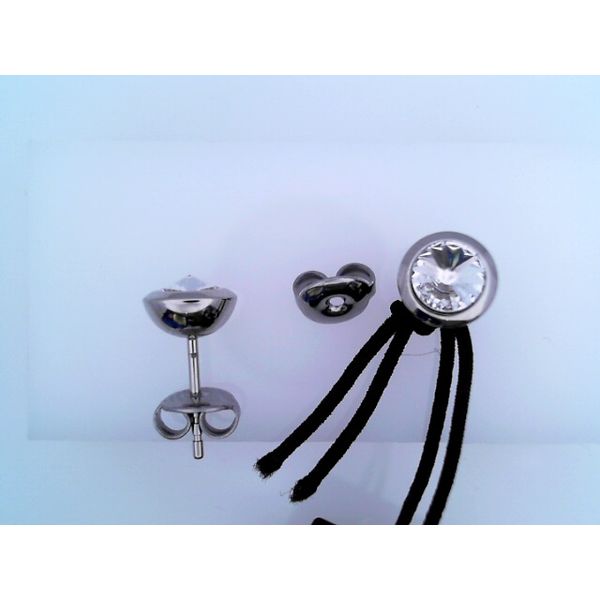 Stainless Steel CZ Bezel Studs Vandenbergs Fine Jewellery Winnipeg, MB