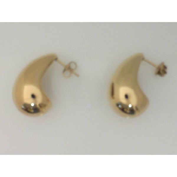 Gold Plated Teardrop Dome Earrings Vandenbergs Fine Jewellery Winnipeg, MB